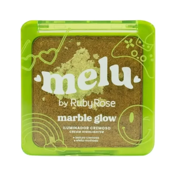 Iluminador Marble Glow Melu - cor Golden Hour