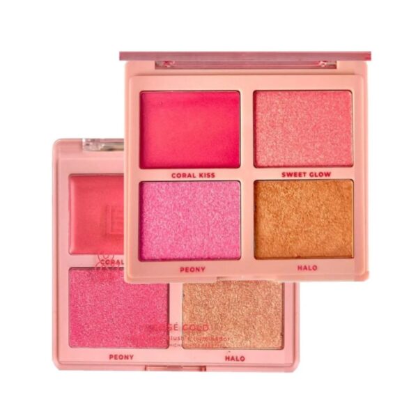 Paleta de Blush e Iluminador Rose Gold - Ruby Rose