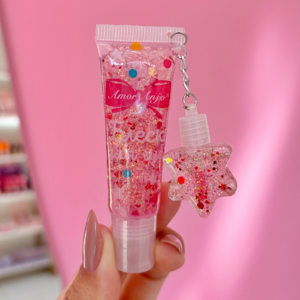 Gloss Glitter Infantil com chaveiro